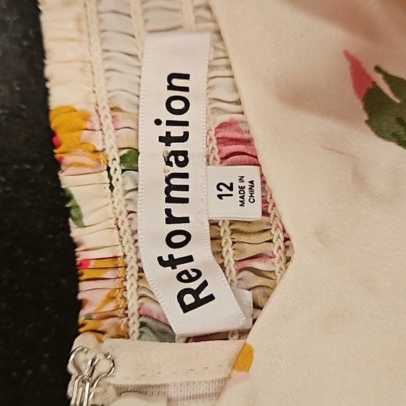 💕REFORMATION💕 Genesis Silk Dress ~ Giverny Floral Print 100% Silk 12 NWT - Picture 14 of 16